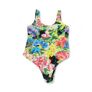 Stance mesh floral thong bodysuit Hawaii Tropical Sz S